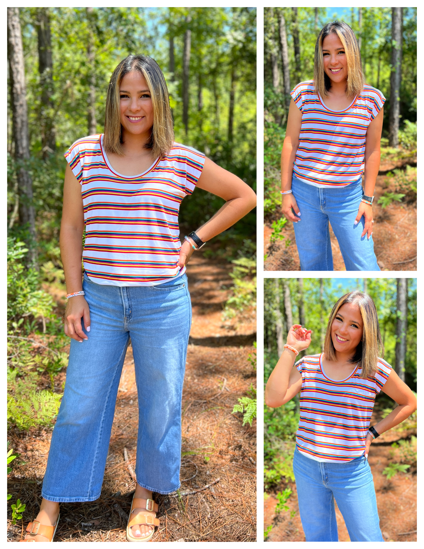 Puff Sleeve Bat Pattern Top