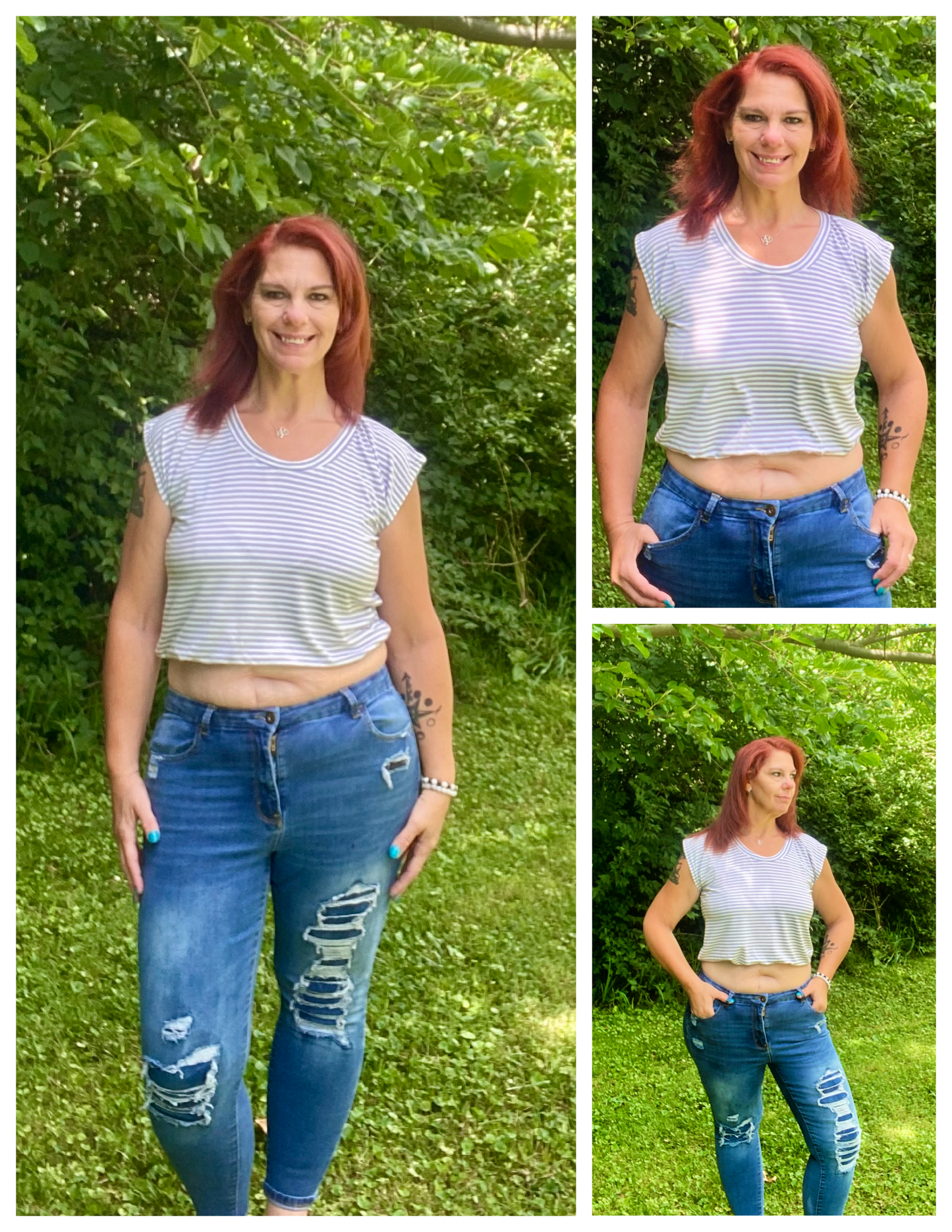 Puff Sleeve Bat Pattern Top