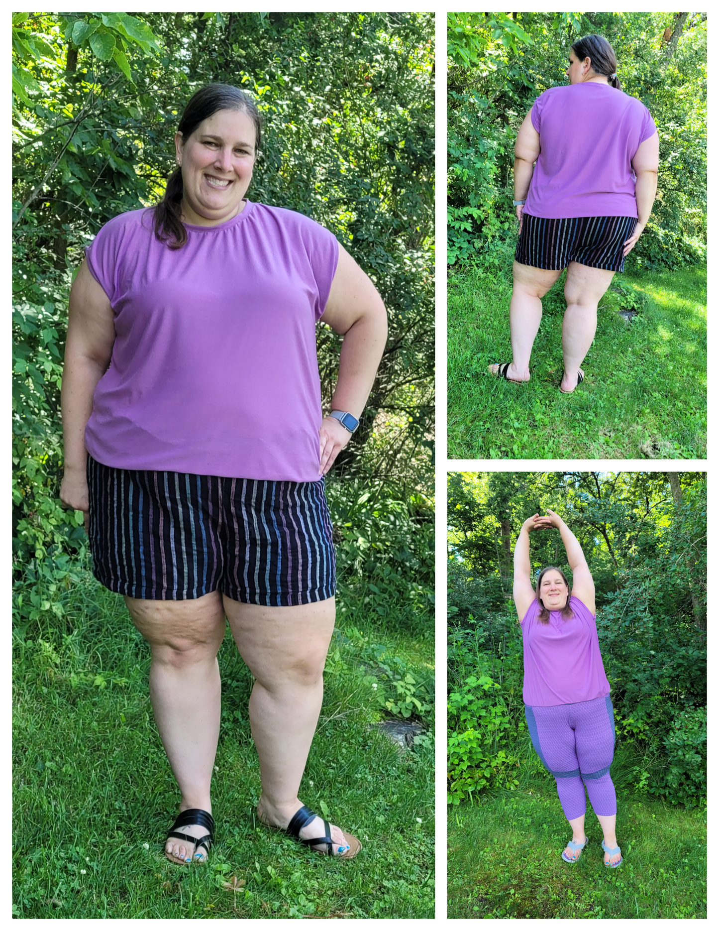 Puff Sleeve Bat Pattern Top