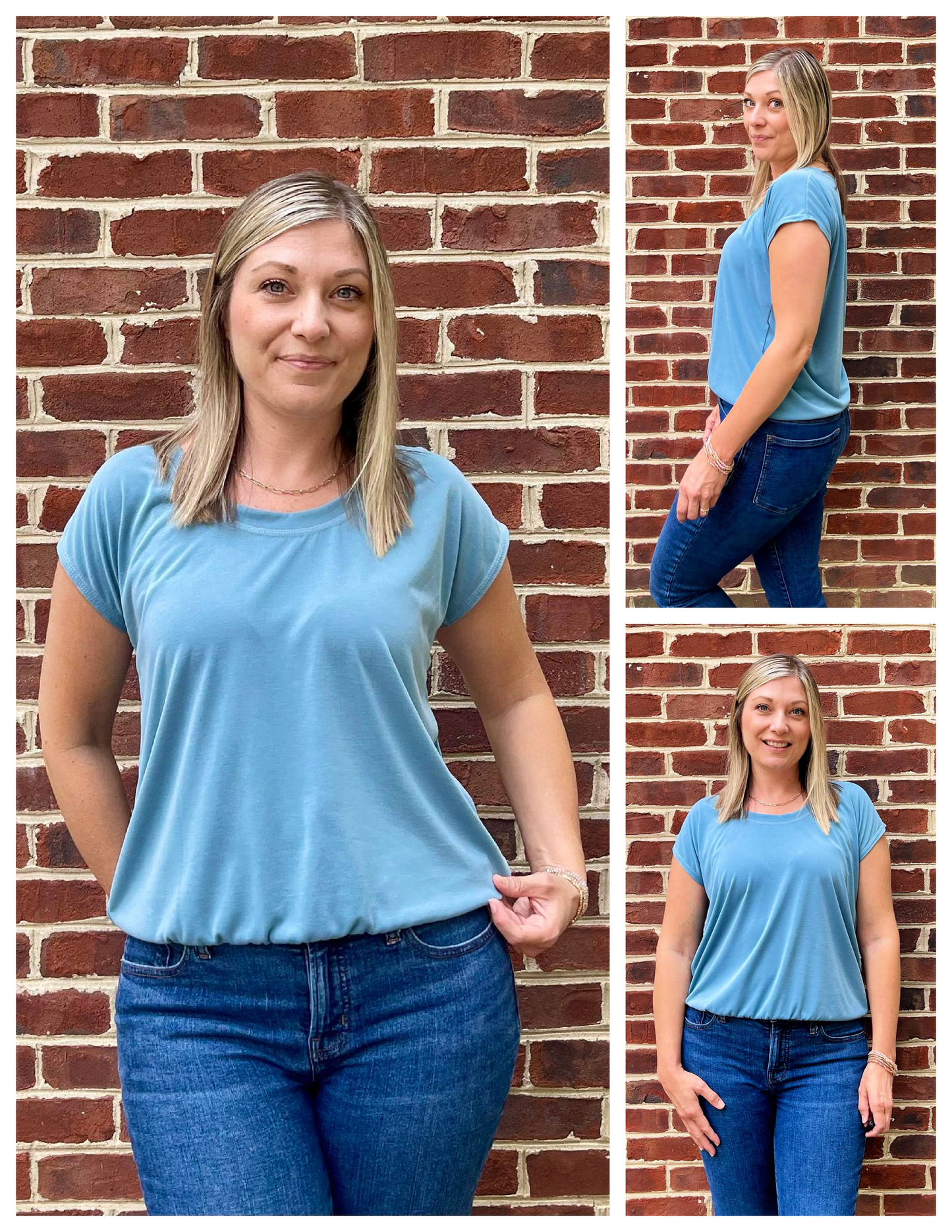 Puff Sleeve Bat Pattern Top